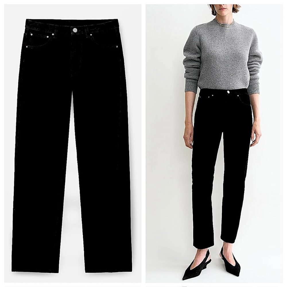 New Toteme Twisted Seam Jeans in Black Size 30